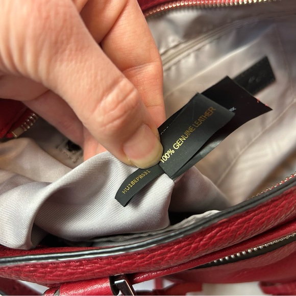 Rebecca Minkoff Regan Satchel Leather Tote In Scarlet Color - Picture 13 of 15